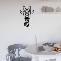 Tablou metalic Giraffe Negru 33x50 cm - 4