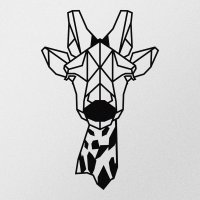 Tablou metalic Giraffe Negru 33x50 cm - 5