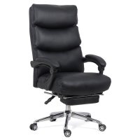 Scaun de birou OFF 422 negru cu suport pentru picioare - 1