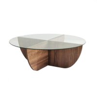 Masuta de cafea LILY, nuc, 90x90x30 cm - 1