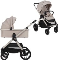 Carucior 2 in 1 Lionelo Layla - Bej, Cadru Aluminiu, Pana la 22 kg, Ventilatie 3D, Reversibil, Accesorii Incluse - 1