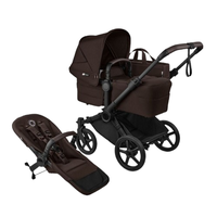Bugaboo Donkey 6 Complete Black Brown, carucior 2 in 1 cu suspensii si pliere compacta - 11