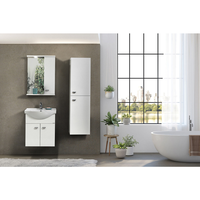 Dulap Baie Suspendat Ukra Alb 35x140 cm - Design Modern - 2