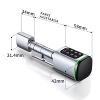 Butuc Smart Lock cu 5 Metode de Deblocare - Amprenta, Aplicatie Mobila si Cheie Mecanica - 1