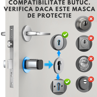 Butuc Smart Lock cu 5 Metode de Deblocare - Amprenta, Aplicatie Mobila si Cheie Mecanica - 10