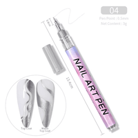 Stilou Pictura Unghii Nail Art Argintiu - MK-A43 - EVERIN - 1