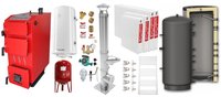 Centrala pe combustibil solid Fornello Praktik 30 kW cu Puffer de 1000 litri si accesorii complete - 1
