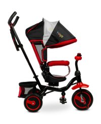 Tricicleta pentru copii Toyz Timmy Rosie cu scaun reversibil,control parental,design multifunctional,spatar reglabil,capotina pliabila,maxim 25kg - 4