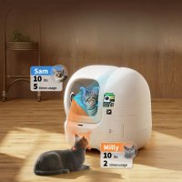 Litiera inteligenta PETKIT Purobot Max Pro 2 cu Camera si Autocuratare pentru Pisici, Recunoastere Faciala, 8L - 8