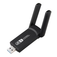 Adaptor Wireless Techstar® AC 1300 Dual-Band, 1200Mbps, USB 3.0, 2.4G/5G, Long Range, 2 Antene, Negru - 2