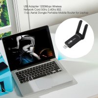 Adaptor Wireless Techstar® AC 1300 Dual-Band, 1200Mbps, USB 3.0, 2.4G/5G, Long Range, 2 Antene, Negru - 6