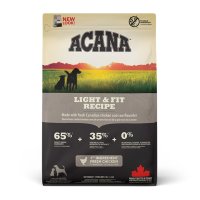 ACANA Dog Light & Fit, hrană uscată fără cereale câini, metabolism ACANA Heritage Light & Fit, hrană uscată fără cereale câini, managemetul greutății, 2kg - 3