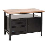 Banc de lucru Gude Black Line P 1200 SLT cu depozitare, capacitate 400 Kg - 1