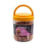 AGILITY Chipsuri Uscate, XS-XL, Iepure și Pui, găletușa recompense câini, 500g - 2