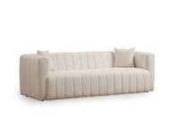 Canapea fixa ROYAL, 3 locuri, crem, 225x90x75 cm - 1