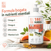FRESH FARM Ulei de Somon 250ml pentru Piele si Blana, Supliment pentru Câini si Pisici XS-XL - 3