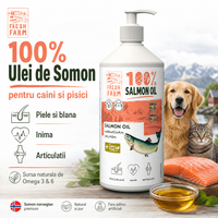 FRESH FARM Ulei de Somon 250ml pentru Piele si Blana, Supliment pentru Câini si Pisici XS-XL - 5