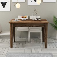 Masa de bucatarie Hanah Home, pal melaminat, nuc, dimensiuni 110x72x75 cm - 4