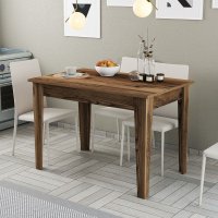 Masa de bucatarie Hanah Home, pal melaminat, nuc, dimensiuni 110x72x75 cm - 3