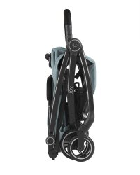 Carucior sport pentru copii KikkaBoo Joy MintBlue,Cadru din aluminiu,Sistem automat de pliere One Touch,Roti pivotante cu suspensii,Spatar si suport picioare reglabile,Capotina,recomandat de la nastere pana la 22kg - 2