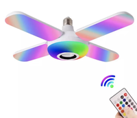 Bec LED 4 elice RGB boxa incorporata bluetooth telecomanda - 1