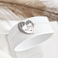 Bratara Inima - Mama si fiica - Argint 925, cu lantisor - 1