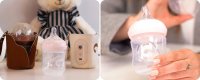 Biberon anti-colici nivel de debit scazut 1, Kidnort Blabaer Pink, din PU durabil si rezistent, capacitate 125 ml, 0-3 luni - 3