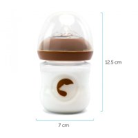 Biberon anti-colici nivel de debit scazut 1, Kidnort Blabaer Pink, din PU durabil si rezistent, capacitate 125 ml, 0-3 luni - 6