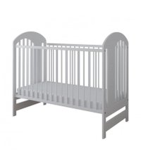 Patut din lemn pentru copii Tymon White 124x66 cm cu 3 bare detasabile + Saltea Nichiduta Cocos Comfort 12 cm - 1