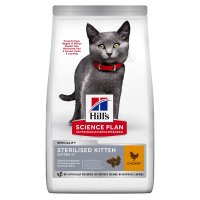 HILL'S Science Plan Kitten Sterilised, Pui, hrană uscată pisici junior sterilizate, 3kg - 3