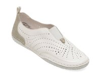 Pantofi RIEKER 43663 albi din piele naturala pentru femei - 1