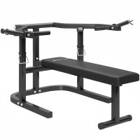 SPORTNOW banca reglabila pentru ridicat greutati, multifunctionala, 150x150x60-85 cm, neagra - 1