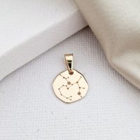 Pandantiv Zodiacal 12mm - Aur Galben 14K - Chic Bijoux - 1