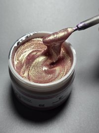 Gel UV pentru Constructie FSM Unicorn 50g Nr. 02 | Roz-Malvin cu Reflexii Aurii | fsm-romania.ro - 1