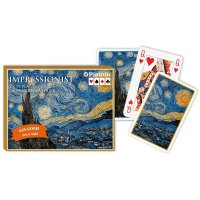 Set de Carti de Joc de Lux Van Gogh Starry Night - 2 Pachete - 2