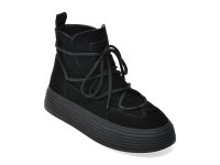 Ghete F005S GRYXX negre din piele intoarsa pentru femei - 1