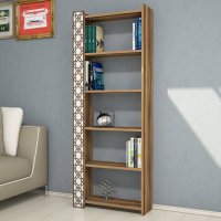 Biblioteca City - Walnut, Alb - 1