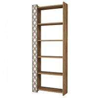 Biblioteca City - Walnut, Alb - 3