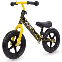Bicicleta copii fara pedale Kidwell Rebel Yellow 12 inch, varsta 3-4 ani, ghidon cu cu inaltime reglabila, roti late din cauciuc EVA, scaun moale, reglabil, greutate mmaxima admisa 30 kg, inaltimea 80-120 cm - 5