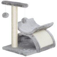 PawHut Copac pentru Pisici cu Stalp de Zgarieturi si Mingii 40x30x43cm Gri | Aosom Romania - 1