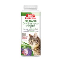 BIO PETACTIVE Bio Magic Pudra de Sampon Uscat pentru Pisici, Flacon de 150g, Fara Clatire - 2