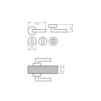 Set 2 Manere pentru Usa de Interior Idealine 6038-0302 Eko Lerzan - 3