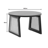 Masa Ramarind de la Pako World, Lemn de Mango, Negru, 65x65x40 cm - 2