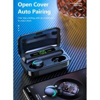 Casti F9 Smart Techstar®, Wireless, Bluetooth V5.0, SplashResistent, Touch, iOS, 1200mAh, Android, Negru - 11