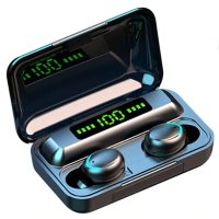 Casti F9 Smart Techstar®, Wireless, Bluetooth V5.0, SplashResistent, Touch, iOS, 1200mAh, Android, Negru - 1