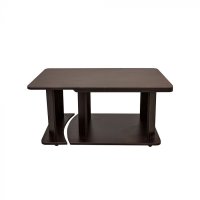 Masuta cafea, cu rotile, sonoma inchis, 95x50x50 cm - 1