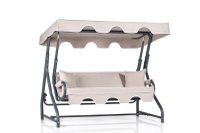 Balansoar cu 3 locuri Ruta 2 Crem 200x165x110 cm - 1