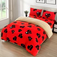 Lenjerie cu Elastic 180x200 Chocolat, 4 Piese, cu Blanita (Cocolino) - 1