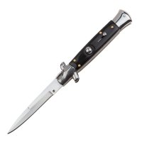 Set 2 briceaguri automate vanatoare IdeallStore®, Italian Blade, Stiletto, otel inoxidabil, negru - 1