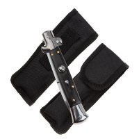 Set 2 briceaguri automate vanatoare IdeallStore®, Italian Blade, Stiletto, otel inoxidabil, negru - 3